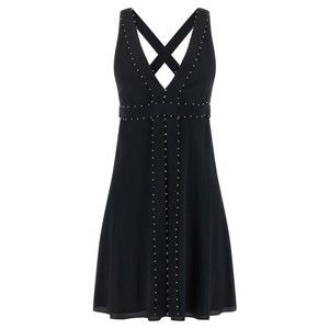 Giovanni Bedin Silk Blend Mini Dress With Pearl Appliqué - NWT